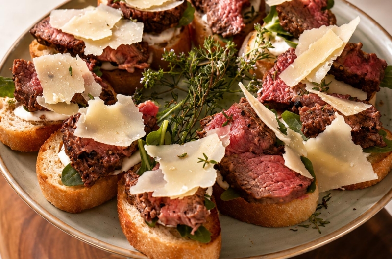 Daddy Recruiter’s Steak Crostini