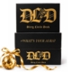 Three black-and-gold Dirty Little Deck game boxes stacked on a white background.